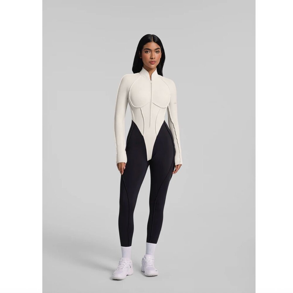 NWT BetterMe Two-Tone Full-Length Catsuit | Size: S | Black and White